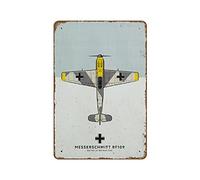 Battle of Britain Trilogy World War 2 Fighter Planes Nouveauté Busted Knuckle Garage Welding Shop Plaque en métal rétro en étain 20,3 x 30,5 cm Plaque murale vintage en aluminium Cadeau vintage à