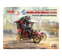 Battle Of The Marne(1914),taxi Car Wit French Infantry- 1:35e - Icm G