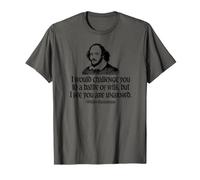 Battle of Wits - Impression Noire avec Citation Amusante de Shakespeare T-Shirt