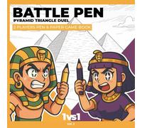 Battle Pen - Pyramid Triangle Duel: 2-Player Pen & Paper Strategy Game Book | Ancient Egypt Puzzle Battles for Kids, Teens & Adults | Travel-Size ... Battles Across 50 Egyptian-Themed Boards
