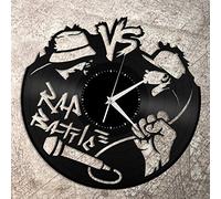 Battle Rap Vinyle Horloge Murale Ensemble Musical Amateur de Musique Cadeau Décoration de La Maison Vintage Design Bureau Bar Chambre Décor À La Maison