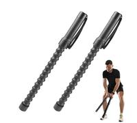 Battle Ropes Sans Corde Pondérées, Cordless Battle Ropes Portables avec Poignées Antidérapantes et, Ropeless Battl e Rope s pour Entraînement HIIT, Cardio et Force à la Maison (Noir mat 2pcs)