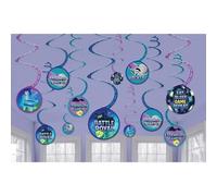 Battle Royale décoration de fête à suspendre 12 pièces bleu-violet 13 cm