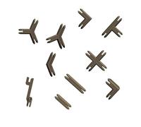 Battle Systems Clips de terrain en plastique (marron) - Compatible avec Core Space et SciFi, Fantasy, Modern Terrain