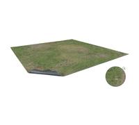 Battle Systems Grassy Fields Tapis de jeu Motif quadrillage 3 x 3 cm