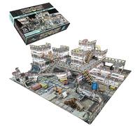 Battle Systems Terrain de Science-Fiction - Terrain Spatial modulaire 3D de 28 mm - Parfait pour Les Jeux de Guerre et Les Jeux de rôle - Modèles de Construction 3D à Plusieurs Niveaux imprimés en