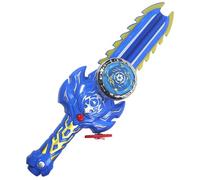 Battle Top, Gyroscope Spinner, Interactive Spin Gyroscope, Easy to Launch Battling Gyro Toy, Sound and Light Game for Boys, Girls, Aged 6+, 11.42x3.15x1.18 inches, Red, Blue