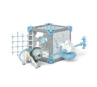 Schleich BattleCave ELDRADOR Lion de Glace 42766 – monstre et toupie, 31 pcs, dès 7 ans