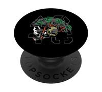 Battlefield Class Skull Army Camo Symbol Game Design BF6 PopSockets PopGrip Adhésif