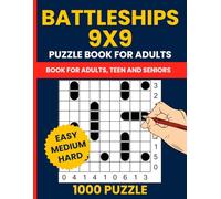 Battleships Puzzle Book for Adults - 1000 Logic Puzzles (9x9 Grid, Easy to Hard): Solitaire Battleships Puzzle Book with Mixed Difficulty - Huge Collection of Deduction Puzzles