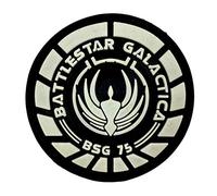 Battlestar Galactica BSG 75 Officer Noir Brillent dans Le Noir Cosplay Airsoft PVC Fan Patch