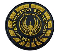 Battlestar Galactica BSG 75 Officer Noir Doré Cosplay PVC Airsoft Paintball Patch