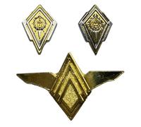 Battlestar Galactica BSG Commander Rank Pins & Senior Flight Wings Set Sci-Fi réplique badge avec symbole colonial