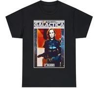 Battlestar Galactica Lt Sheba Unisex Heavy Cotton Tee Black 3XL