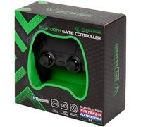 Battletron Manette de Jeu Sans Fil Bluetooth pour PC, Console de Type Switch & PS4, Contrôleur Pro Rechargeable avec 8h d'Autonomie, Prise en Main Ergonomique pour Gamer, Design Noir