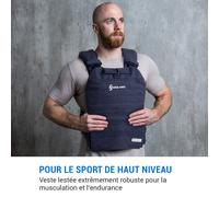 Battlevest 2.0 Gilet lesté de poids : 2x 4kg + 2x 2,6kg bleu