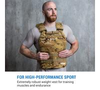Battlevest 2.0 Gilet lesté de poids : 2x 4kg + 2x 2,6kg camouflag