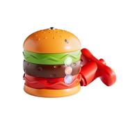 Battling Top, Luminous Hamburger Spinner Toy, Interactive Balance Game with Music, Portable Travel-Friendly Toy, High-Intensity Lighting Effects, Abs Material