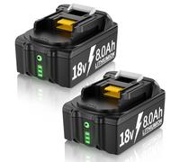 BATTOOL 2X Batteries de Rechange 18 V 8,0 Ah/8000 mAh pour BL1860B 18 V BL1860B BL1850B BL1860 BL1830 BL1815 BL1860B BL1835 BL1845 BL1850 199 4205. 3 LXT-400 avec Batterie LED