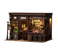 BATTREVO DIY Coin Bar, DIY-MINIHAUS, Kit Book Nook, Puzzle en Bois, Étagère DIY Cadeaux décoratifs, Kit de Construction DIY pour Une Micro-Maison, Cadeaux d'anniversaire et de Noël