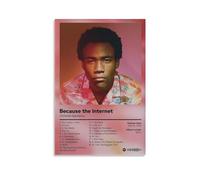BATTTX Poster sur toile Childish Gambino Because The Internet - Décoration pour chambre à coucher, bureau, chambre - Sans cadre - 30 x 45 cm