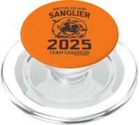 Battue Sanglier 2025 - Team Chasseur Haut de Chasse Orange PopSockets PopGrip pour MagSafe