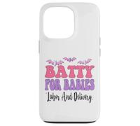 Batty for Babies Labour and Accouchement, infirmière Amusante, Halloween Coque pour iPhone 13 Pro