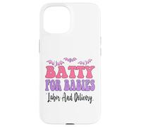 Batty for Babies Labour and Accouchement, infirmière Amusante, Halloween Coque pour iPhone 15