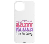 Batty for Babies Labour and Accouchement, infirmière Amusante, Halloween Coque pour iPhone 15 Plus