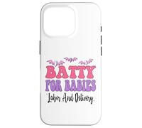 Batty for Babies Labour and Accouchement, infirmière Amusante, Halloween Coque pour iPhone 16 Pro
