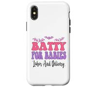 Batty for Babies Labour and Accouchement, infirmière Amusante, Halloween Coque pour iPhone X/XS
