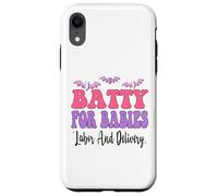 Batty for Babies Labour and Accouchement, infirmière Amusante, Halloween Coque pour iPhone XR