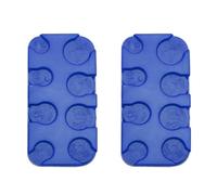 Batum Lot de 2 boîtes de rangement pour pièces de monnaie, boîte de dépôt de pièces, 8 compartiments, de 2 euros à 1 centime, pour voiture ou taxi, 100 x 50 x 20 mm, bleu