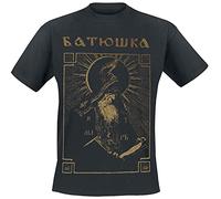 Batushka Shema Monk Homme T-Shirt Manches Courtes Noir 100% Coton Regular/Coupe Standard