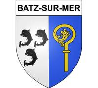 Batz-sur-Mer 44 ville Stickers blason autocollant adhésif - Taille : 4 cm