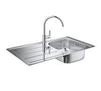 Evier Encastrable Grohe Bau Avec Robinet 860x500mm Stainless Steel