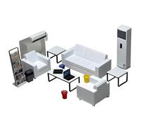 BAUBAUPLAY 1:18 Réparation Voiture Lounge Modèle Bricolage Atelier Tuning Scène Voiture Atelier Voiture Cadeau pour les fans