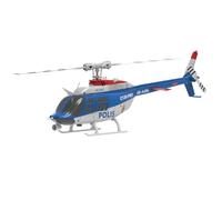 BAUBAUPLAY C138PRO Hélicoptère radiocommandé, 1/33 Bell 206, rotor unique 2,4 G 6 CH sans aileron, jouet militaire, jouet cadeau pour adultes, RTF