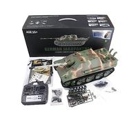 BAUBAUPLAY Char RC 1:16 2.4G Télécommandé Simulation de Leopard Allemand, Tank Véhicule Militaire avec Lumières et Sons (Version de Base)