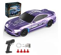 BAUBAUPLAY Drift Voiture télécommandée 1:43 - 2,4 G - 15 km/h - Entièrement proportionnelle - Avec lumières LED - Mini voiture de course - Jouet pour adultes - RTR