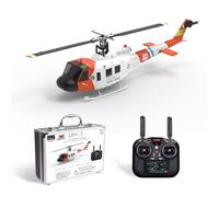 BAUBAUPLAY F07S UH-1 Huey Hélicoptère radiocommandé 1/34 2,4 G 6 CH avec positionnement GPS pour maintien en hauteur, jouet cadeau pour adultes - RTF