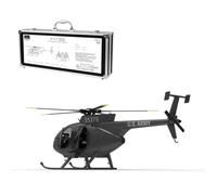 BAUBAUPLAY F119S MD500 Hélicoptère radiocommandé, classe 1/16 250, 2,4 G 9 CH RC petit oiseau, hélicoptère militaire, jouet cadeau pour adultes - RTF