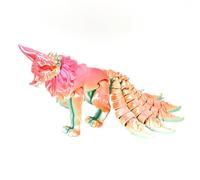 BAUBAUPLAY Figurine de renard articulée et posable à neuf queues imprimée en 3D, décoration de table créative