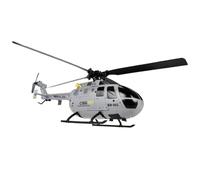 BAUBAUPLAY Hélicoptère Télécommandé, 2.4G 4CH BO105 RC Hélicoptère Armé Altitude Hold Hobby Avion Militaire Helicopter, Cadeau pour Garçons Adultes (RTF)