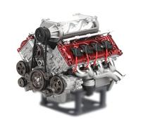 BAUBAUPLAY Kit de construction de moteur V8, MAD RC modèle de moteur à combustion imprimé en 3D + modèle de compresseur + support en plastique pour batterie modèle de moteur pour les passionnés de