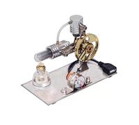 BAUBAUPLAY Kit de Modélisation de Moteur Stirling Engine, Modèle de Sterling Forme en L, Moteur à Combustion Externe Jouet Éducatif pour Les Amateurs de Technologie