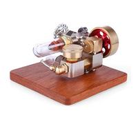 BAUBAUPLAY Kit de Modélisation de Moteur Stirling Engine, Modèle de Sterling Mini air Chaud intégré à Vitesse réglable, Moteur à Combustion Externe