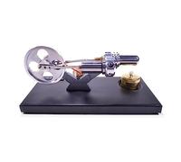 BAUBAUPLAY Kit de Modélisation de Moteur Stirling Engine, Modèle de Sterling Moteur Cylindre en métal, Moteur à Combustion Externe Jouet Éducatif pour les Amateurs de Technologie