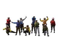 BAUBAUPLAY Lot de 10 figurines de porte-avions 1/72 - Figurines militaires détaillées pour modélisme et dioramas - Objet de collection de qualité supérieure