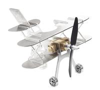 BAUBAUPLAY Modèle de Moteur Stirling, Moteur Stirling Avion Stirling en métal Modèle de Moteur Sterling, Moteur à Combustion Externe Générateur dénergie Physique Éducation Science Jouet